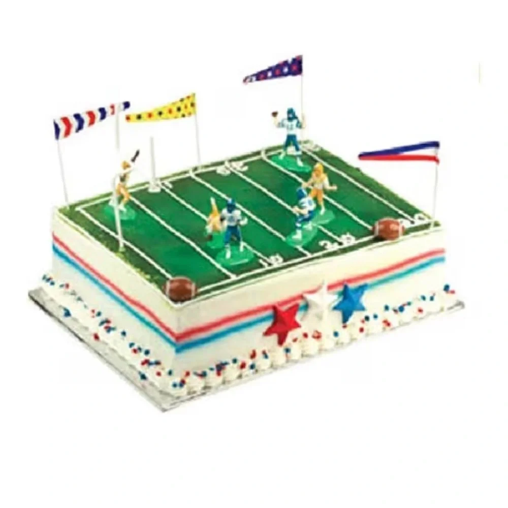 Football Touchdown Cake Topper  Decorating Set